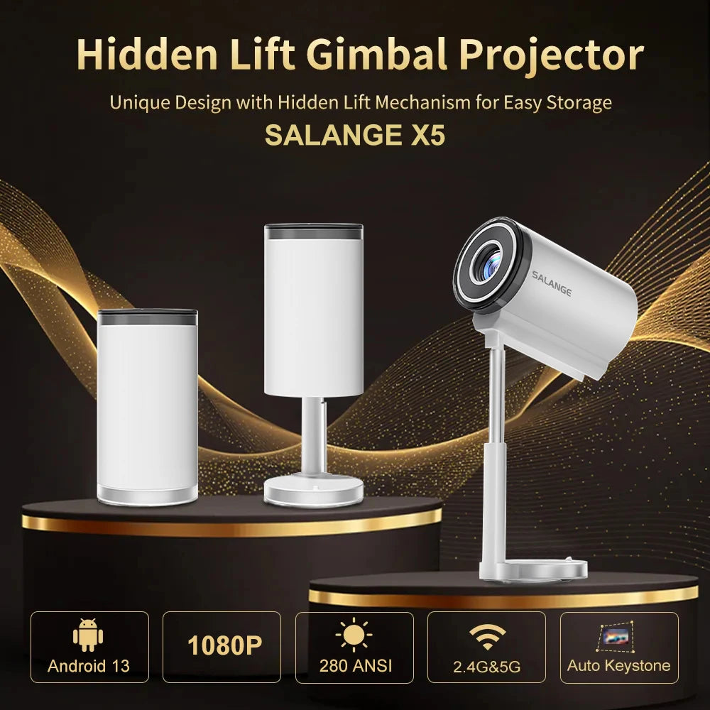 Home Smart HD Wireless Wifi Same Screen Direct Projection Portable Integrated Telescopic Projector