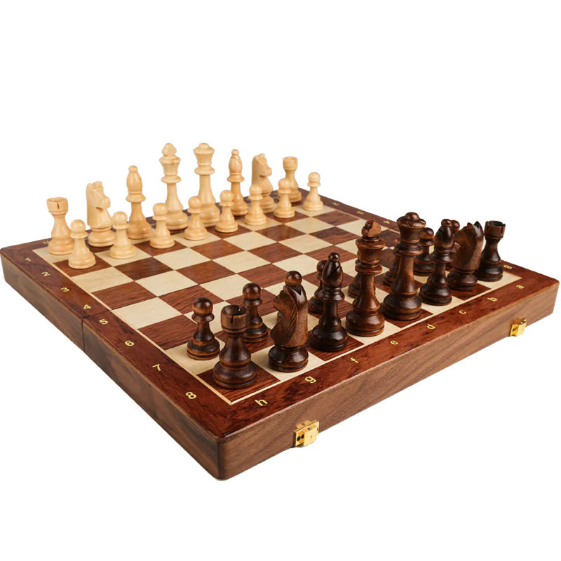 Large Children's Wooden Folding Chess Set