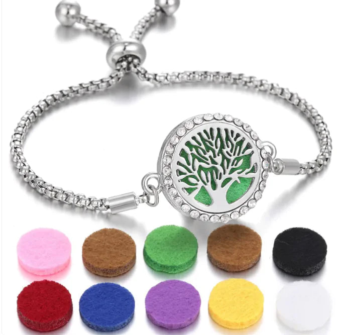 New Kaleidoscope Aromatherapy Bracelet Perfume Essential Oil Diffuser Locket Bracelet Charms Women Aroma Diffuser Jewelry